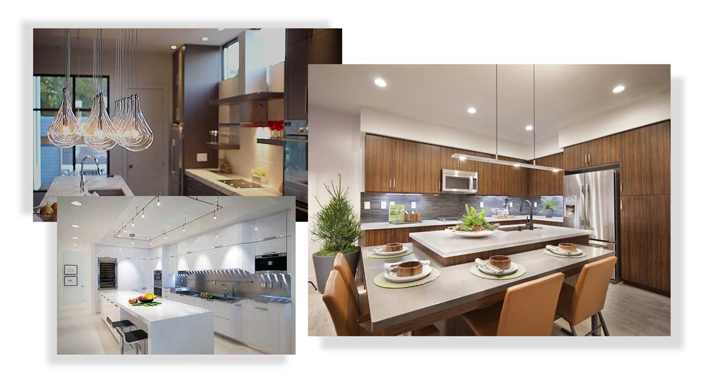 طراحی داخلی آشپزخانه و نورپردازی