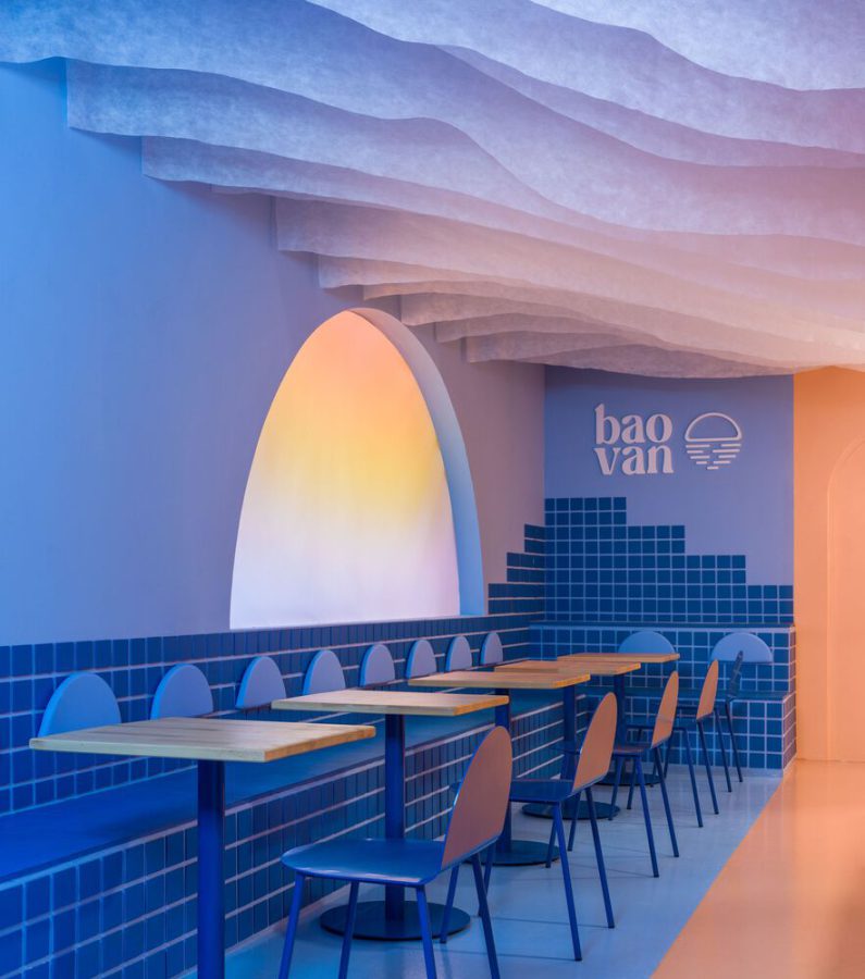 طراحی ابری سقف رستوران - تحریریه اس دیزاین