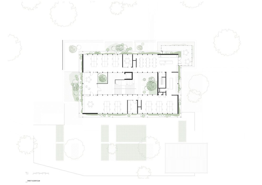 پلان طبقه ی اول - تحریریه آس دیزاین